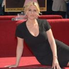 Al recibir su estrella en el Paseo de la Fama de Hollywood