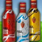 Los tres diseños de Ambar para los seguidores del Zaragoza. Salieron a la venta en 2010.