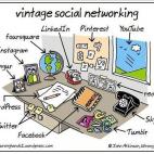 Pinterest: el corcho con fotos YouTube: mirar por la ventana Foursquare: el globo del mundo Instagram: tu foto en un marco Imgur: fotos... de gatitos WordPress: tus apuntes Twitter: Post-its Facebook: tu agenda de teléfonos Tumblr: tijeras y pa...