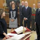 Jurando su cargo de vicepresidenta en La Zarzuela.