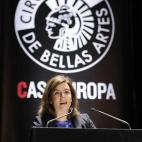 En la lectura de El Quijote en el Círculo de Bellas Artes, en Madrid.