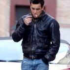 Durante el rodaje de Los hombres de Paco.