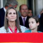 La infanta Elena y Victoria Federica en un certamen de h&iacute;pica en la Casa de Campo en 2012.