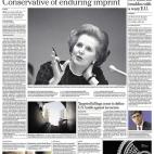 "La conservadora de huella perdurable", en la edición internacional de The New York Times.