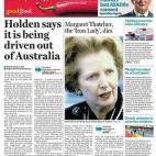 "Margaret Thacher, la Dama de Hierro, muere"