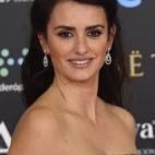 Cruz, a su llegada a los premios