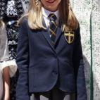 El día de su comunión, en mayo de 2015