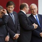 De izda. a dcha. los presidentes de Cantabria, Miguel Ángel Revilla, de Asturias, Javier Fernández, de Murcia, Pedro Antonio Sánchez, y de La Rioja, José Ignacio Ceniceros
