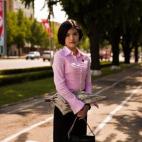 Una estudiante de Pyongyang.
