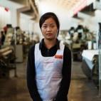 Una fábrica textil en Pyongyang.
