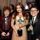 Actors Nolan Gould, Ariel Winter y Rico Rodriguez