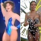 Norma Duval, en una actuaci&oacute;n en Folies Berg&egrave;re en 1980, y Cristina Pedroche, en las campanadas de 2016.