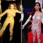 Norma Duval, en el anuncio de Freixenet de 1991 y Cristina Pedroche, en las campanadas de 2017.