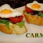 Con un poco de lechuga rizada, tomatitos cherry, huevos de codorniz y una vinagreta a tu gusto conseguirás este bocadito tan apetitoso. Consulta la receta completa en Cookpad