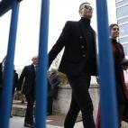 Cristiano Ronaldo, llegando a la Audiencia de Madrid.