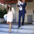 En el bautizo de su hijo Martín