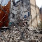 Un edificio semiderrumbado en Alcoy