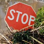 Señales de tráfico arrancadas