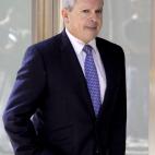 El 'número dos' en la trama Gürtel, Pablo Crespo, a su llegada esta mañana a la Audiencia Nacional.