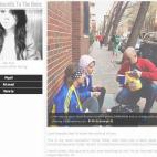 Erin explica en su página en Tumblr cómo su amigo Peter y su novio se acercaron a ayudar a los afectados por el atentado. En la imagen, se puede ver a Peter dando zumo a dos chicas, entre ellas Ali Hatfield, la joven de la diapositiva anterior.