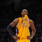 LOS ANGELES - DECEMBER 29: Kobe Bryant #24 of the Los Angeles Lakers looks on during the game against the New York Knicks at Staples Center on December 29, 2011 in Los Angeles, California. NOTE TO USER: User expressly acknowledges and agrees t...
