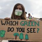 Los estudiantes se manifiestan en la Plaza Syntagma en el centro de Atenas, Grecia.
