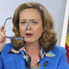 Nadia Calviño, tras un Consejo de Ministros