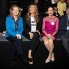 En la Mercedes Benz Fashion Week Madrid, con Begoña Gómez y Reyes Maroto