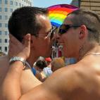 En el desfile del orgullo gay en Warsaw (Polonia), en 2010.