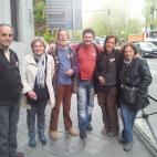 Este grupo llega de Madrid y Cáceres, con el objetivo de "pedir la dimisión del Gobierno" y "que los corruptos devuelvan el dinero".