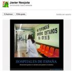 Pancartas que ironizan con la salud