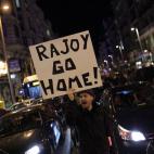 Pancarta utilizando lemas yankis