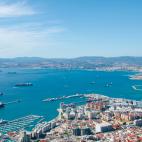 El Estrecho de Gibraltar, desde el pe&ntilde;&oacute;n.