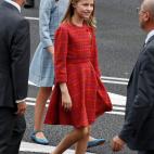 Con la infanta Sofía en el desfile militar del 12 de octubre de 2018.