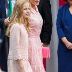 Junto a la reina Letizia en el desfile militar del 12 de octubre de 2019.