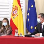 En una reunión de la Fundación Princesa de Girona, en diciembre de 2020