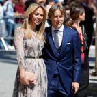 El futbolista Luka Modric y su pareja, Vanja Bosnić.