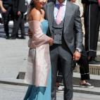 El futbolista Marcos Llorente y su pareja, Patricia Noarbe.