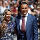 El futbolista Keylor Navas y su mujer, Andrea Salas.