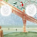 Two pages (featuring Antony Gormley - Artists) from the new British passport design that have been unveiled at Shakespeare's Globe Theatre in London.