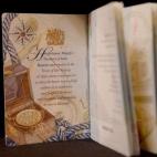 The new British passport design is unveiled at Shakespeare's Globe theatre in London.