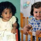 Juan Carlos manda una foto de su mujer, Cintia, y de su hija, Carolina, con un año