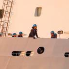 Algunos miembros del equipo de barco Dattilo