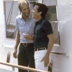 Los amigos a bordo del yate Fortuna en Palma de Mallorca el 7 de agosto de 1977.