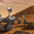 Imagen artística de Curiosity, el cual explorará el suelo de Marte. La misión comenzará el sábado 26 de noviembre de 2011 cuando la NASA lance al espacio el cohete no tripulado Atlas V que llevará a Curiosity al planeta rojo. (Foto AP/NASA...