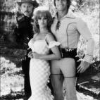 Con Ann Margret y Arnold Schwarzenegger en 'El villano'
