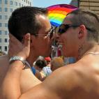 En el desfile del orgullo gay en Warsaw (Polonia), en 2010.
