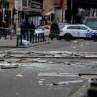 Daños en una calle de Bruselas
