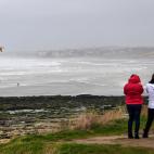 Viento fuerte en Wissant's Bay, al norte de Francia