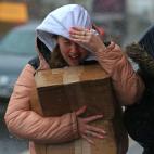 Lloviendo a mares y con viento fuerte en Sheffield